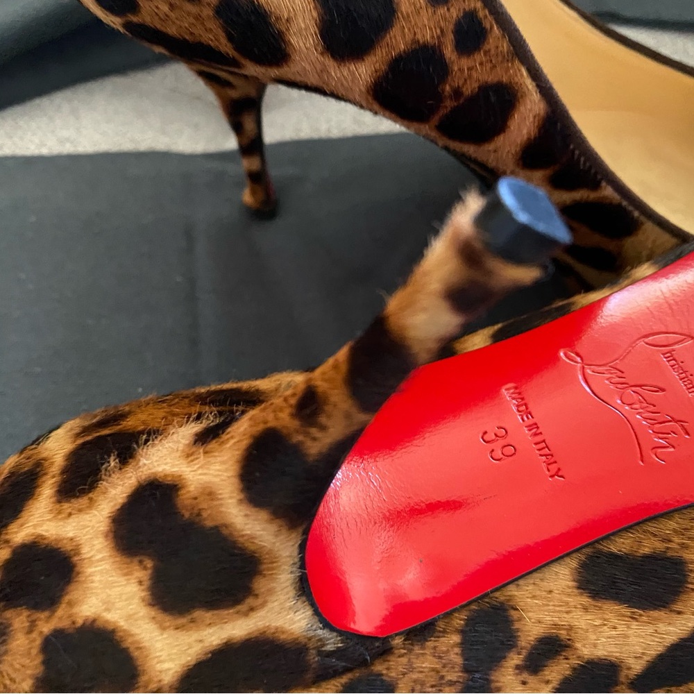 Christian Louboutin Piou Piou Leopard Calf Hair Heels - Picture 10 of 12